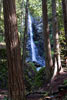 Vanaf het wandelpad een laatste uitzicht op de Lupin Falls