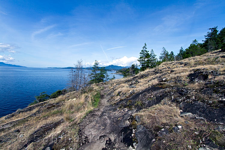 Het wandelpad naar Francis Point aan de Sunshine Coast bij Sechelt