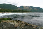 Uitzicht op de Sechelt Inlet bij de Skookumchuck Narrows in de Sunshine Coast