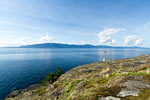 Texada Island vanaf Francis Point aan de Sunshine Coast in British Columbia