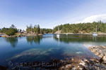 Boten in de Smuggler Cove aan de Sunshine Coast bij Halfmoon Bay in Canada