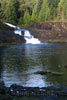De tweede Elk Falls in Elk Falls Provincial Park bij Campbell River
