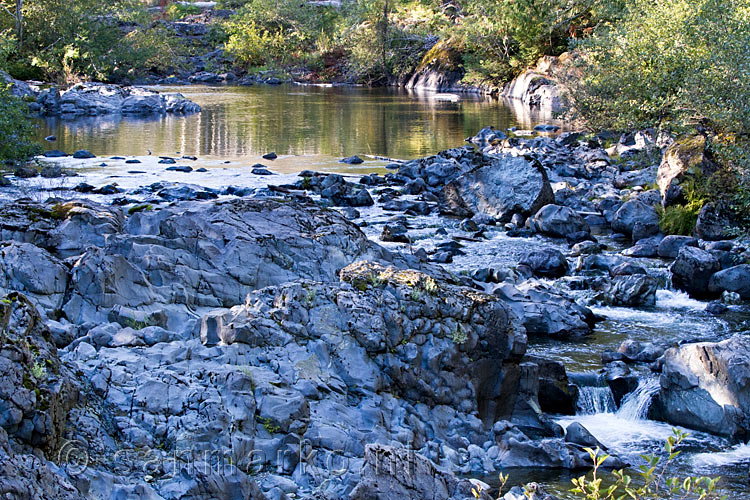 Een klein meer in de Sooke River op Vancouver Island in Canada