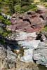 Een mooi uitzicht over de Red Rock Canyon in Waterton Lakes NP