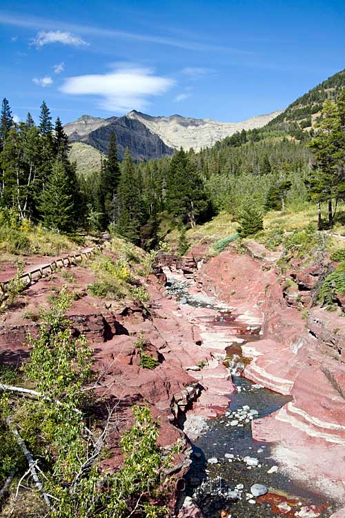 De Red Rock Canyon in Waterton Lakes NP in Canada