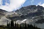 De kom van de Blackcomb Peak bij Whistler