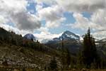 Het eerste uitzicht op de Overlord Glacier bij de Blackcomb Mountain