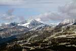 Mount Weart en Wedge Mountain gezien vanaf de Whistler Mountain in Canada
