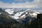 Het laatste mooie uitzicht vanaf de Whistler Mountain bij Whistler