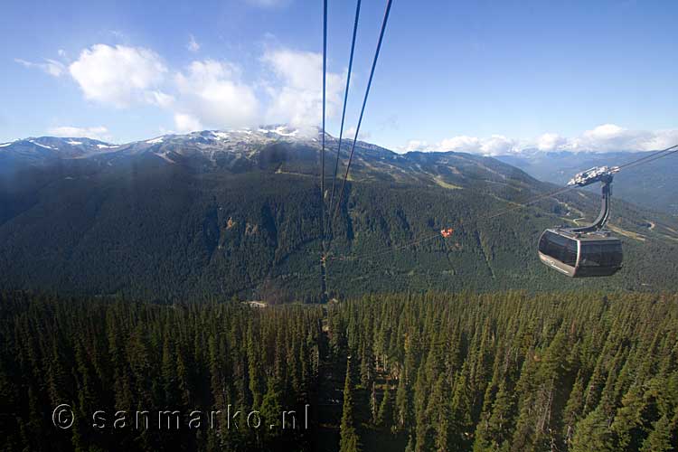 Whistler Mountain en de Peak 2 Peak kabelbaan bij Whistler