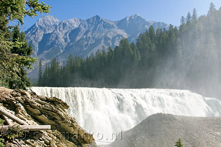 Nog een mooi uitzicht op de Wapta Falls in Yoho National Park