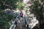 Een brug tijdens de wandeling in de Caldera de Taburiente