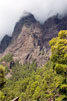 De steile rotswanden van de Caldera de Taburiente tijdens de wandeling vanaf Los Brecitos