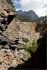 Uitzicht bij de Cascadas Colores op de Caldera de Taburiente op La Palma