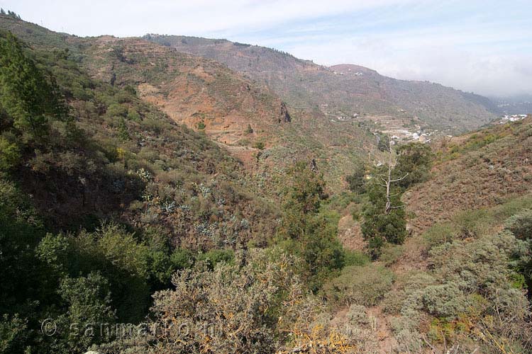 Een blik achterom in de Barranco de la Mina