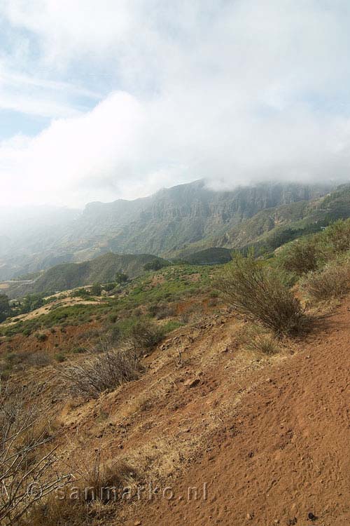 Uitzicht over de Barranco de Tejeda vanaf Barranco de Mina op Gran Canaria