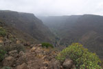 Na een steile klim het uitzicht op het dal Guayadeque op Gran Canaria