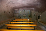 De binnenkant van de grotten kerk van Guayadeque op Gran Canaria