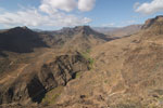 Het gegroefde, door lava gevormde, landschap van Gran Canaria