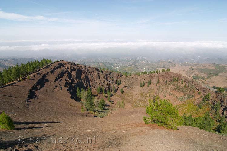 Uitzicht op de Caldera Pinos de Galdar op Gran Canaria