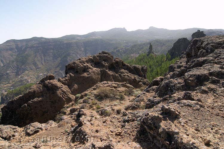 Vanaf Roque Nublo een schitterend uitzicht over Gran Canaria