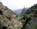 Uitzicht vanaf het wandelpad naar El Cedro op het dal van Hermigua