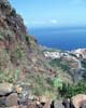 Uitzicht vanaf het wandelpad naar La Palmita over Agulo op La Gomera