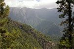 Uitzicht op Caldera de Taburiente vanaf Los Brecitos op La Palma