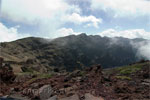 De rand van de krater van de oude vulkaan Caldera de Taburiente op La Palma