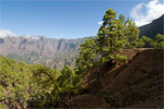 Vanaf La Cumbrecita uitzicht over Parque Nacional de la Caldera de Taburiente