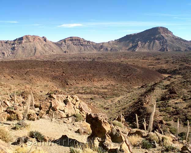 Oude lavastromen in Las Cañadas bij de Teide op Tenerife