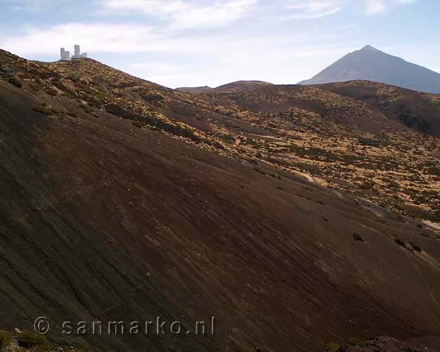Het ruimte observatorium bij de vulkaan Teide op Tenerife