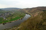 Het uitzicht over Pünderich en de panorama wandelweg