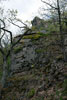 De steile rots van het uitzichtpunt Teufelslei bij Altenahr