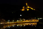 Reichsburg Cochem aan de Moezel in de nacht