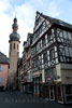 Het centrum van Cochem met traditionele huizenbouw