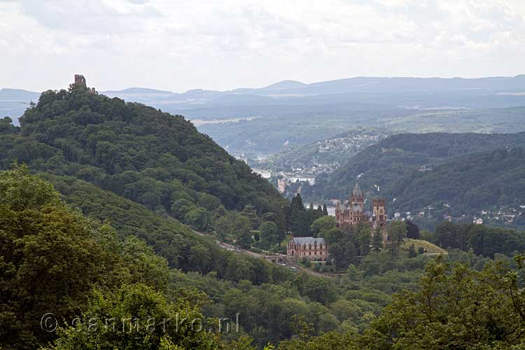 Vanaf het wandelpad is Burg Drachenfels in het Siebengebirge al een mooi plaatje