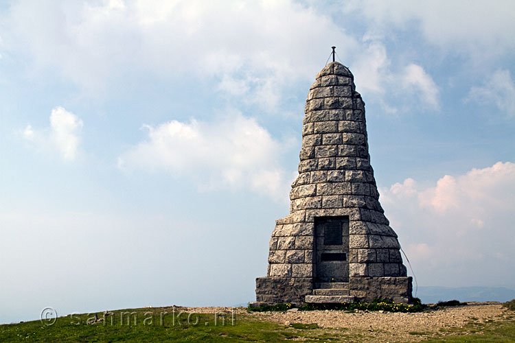 Het monument voor de Blauwe Duivels op de Grand Ballon