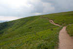 Het wandelpad over de Kastelberg in de Vogezen in Frankrijk