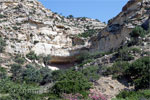 De rotsen voor de Agiofarago kloof bij Matala