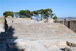 De trap bij ingang van het paleis van Festos bij Matala op Kreta