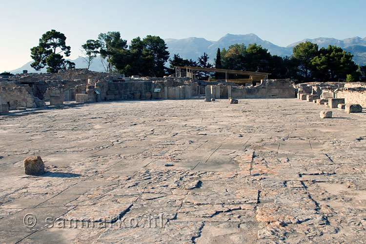 Het grote plein in Festos op Kreta - Griekenland