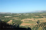 De Messara vlakte op Kreta gezien vanaf Festos