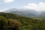 Uitzicht over het Lassithi plateau op Kreta in Griekenland