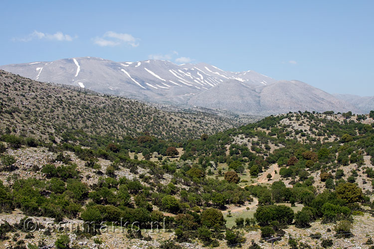 Uitzicht over de bergen rondom het Nida Plateau op Kreta