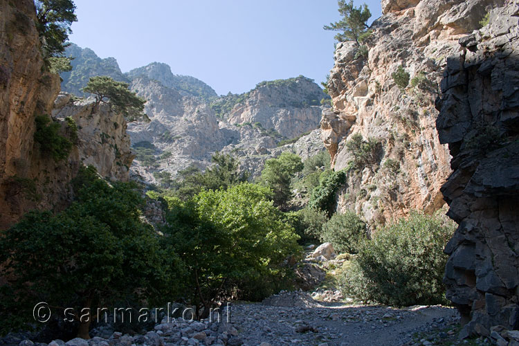 Een laatste blik in de Rouvaskloof op Kreta in Griekenland