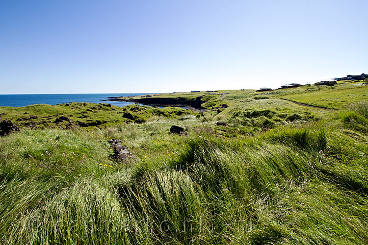 Uitzicht vanaf het wandelpad richting Hellnar op Snæfellsnes