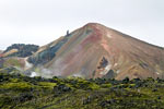 Vanaf de Laugavegurinn uitzicht op de Brennisteinsalda in Landmannalaugar