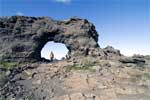 'Het gat' in tijdens de wandeling naar Hverfjall of Hverfell bij Dimmuborgir