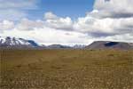 Het landschap vanaf de binnenlandse weg, de Kjölur in IJsland